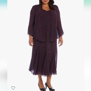 16W R&M Richards Eggplant Dress worn once.